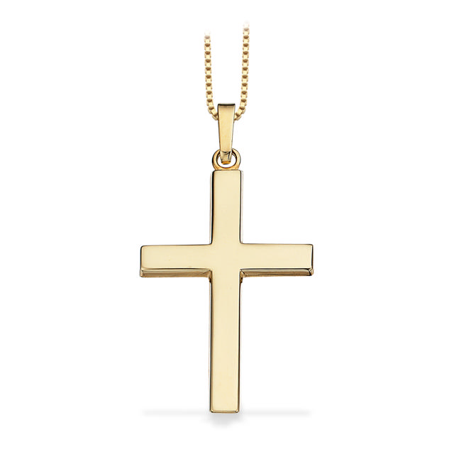 Kors 29 x 19 mm. 8 kt.