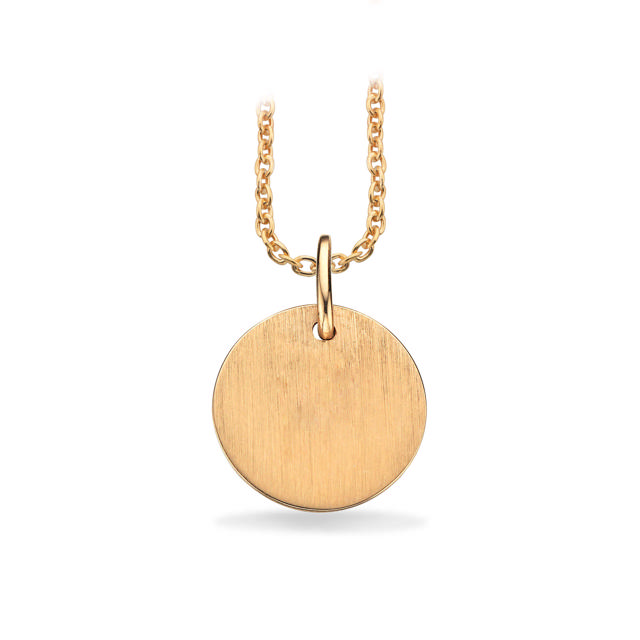 #TagMe 10 mm. vedhæng mat 8 kt. m/ kæde