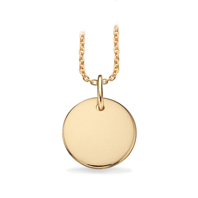 #TagMe 13 mm vedhæng blank 8 kt. m. kæde