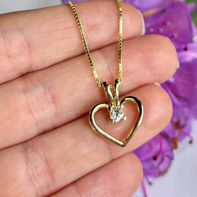 PENDANT HEART 585 0,20 W/SI YELLOW
