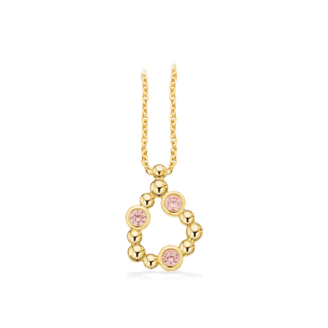 Pendant pink tourmaline 333 yell.