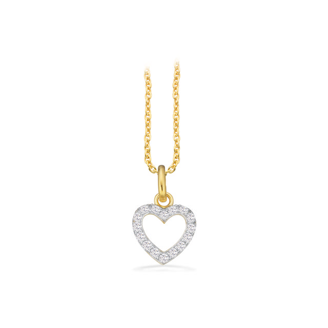 Pendant heart zir. 333 yell.