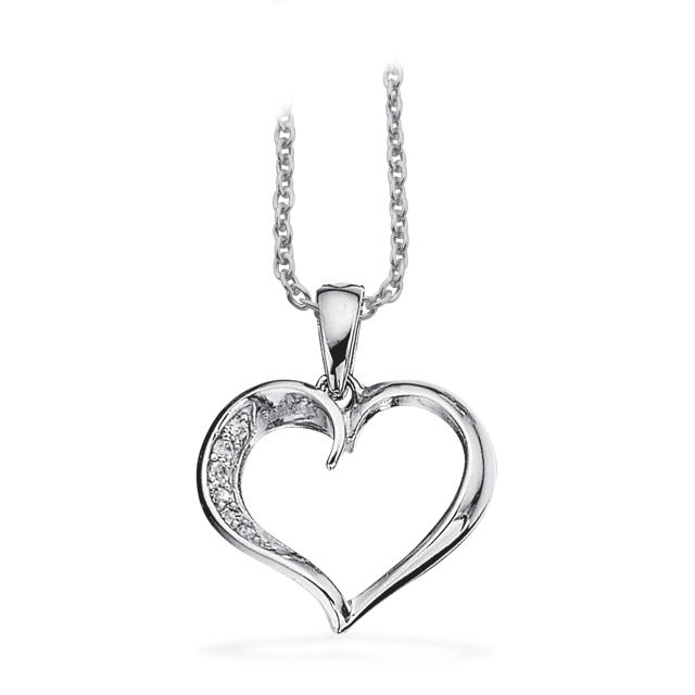 Pendant heart zir. 925