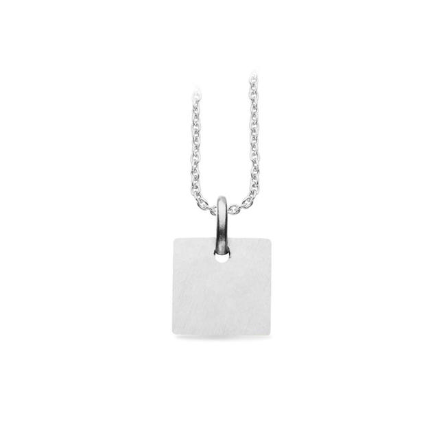 suare tag 8 mm silver white
