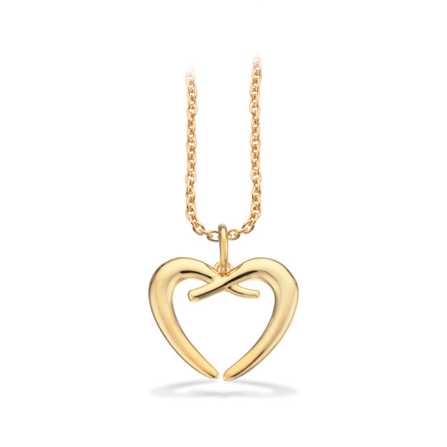 Pendant heart 925 goldplated