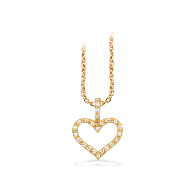 Pendant heart zir. 925 rho.