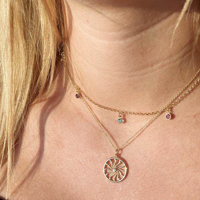 Pendant zir. 925 goldplated