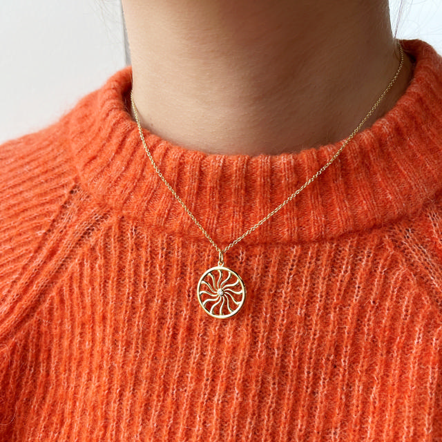 Pendant zir. 925 goldplated