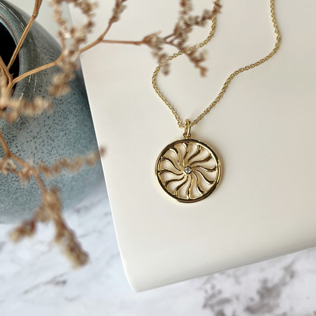 Pendant zir. 925 goldplated