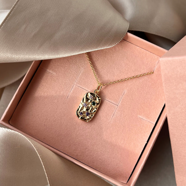 Pendant rainbow zir. 925 goldplated