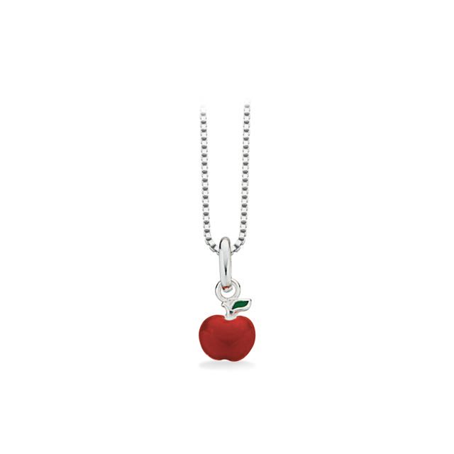 Pendant red apple 925