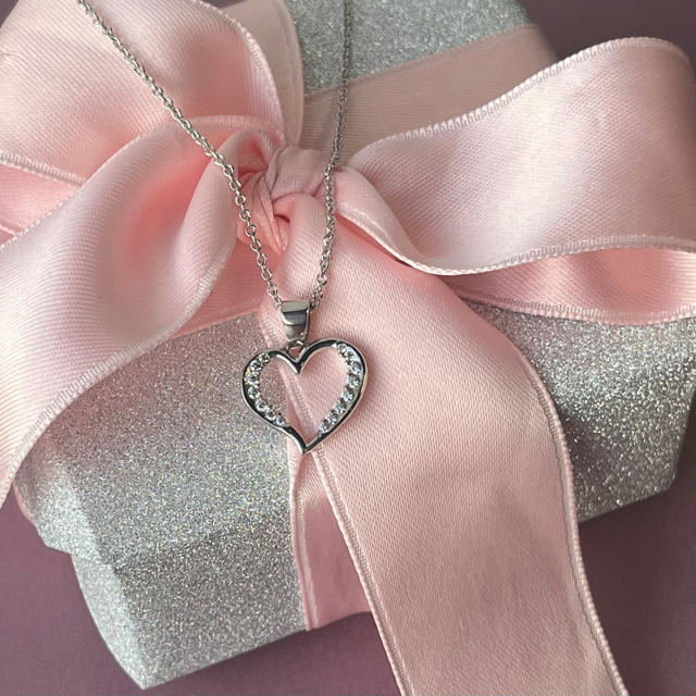 Pendant heart zir. 925 rho.