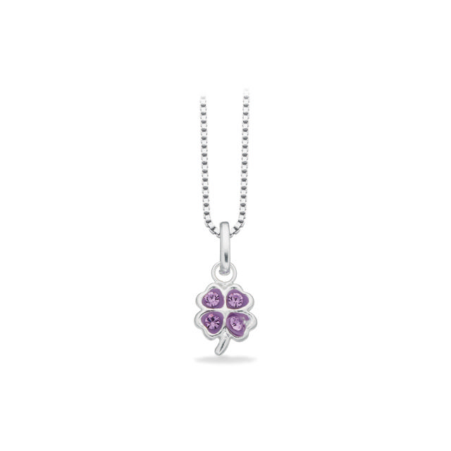 Pendant clover purple zir. 925