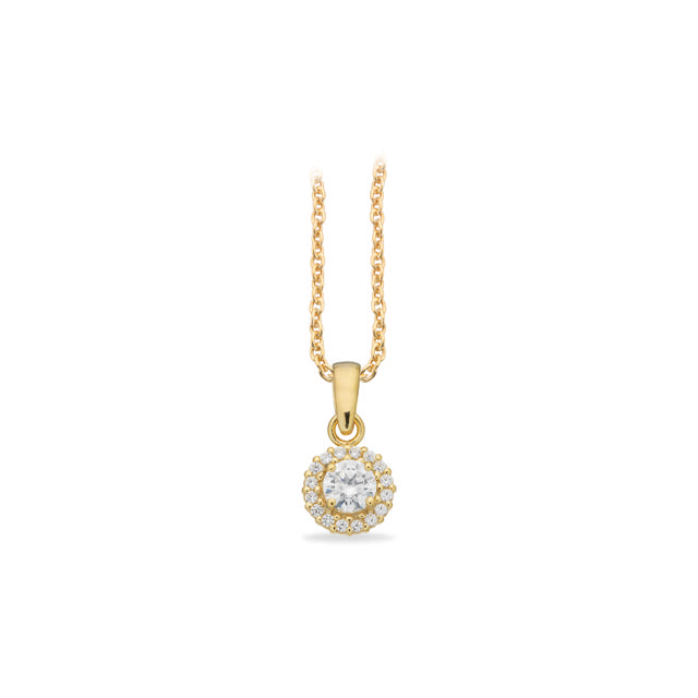 Pendant zir. 925 goldplated