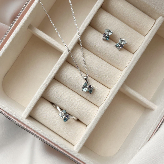 Pendant blue zir. 925 rho.
