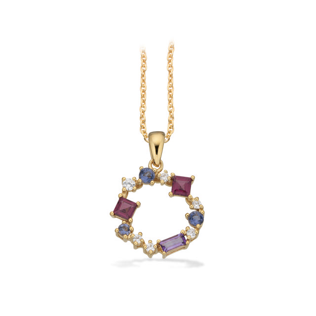 Pendant zir. 925 goldplated