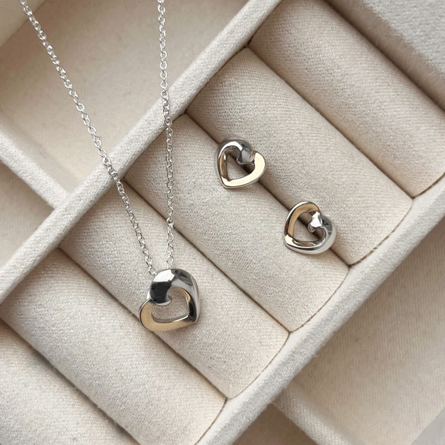 Pendant heart 925/8K