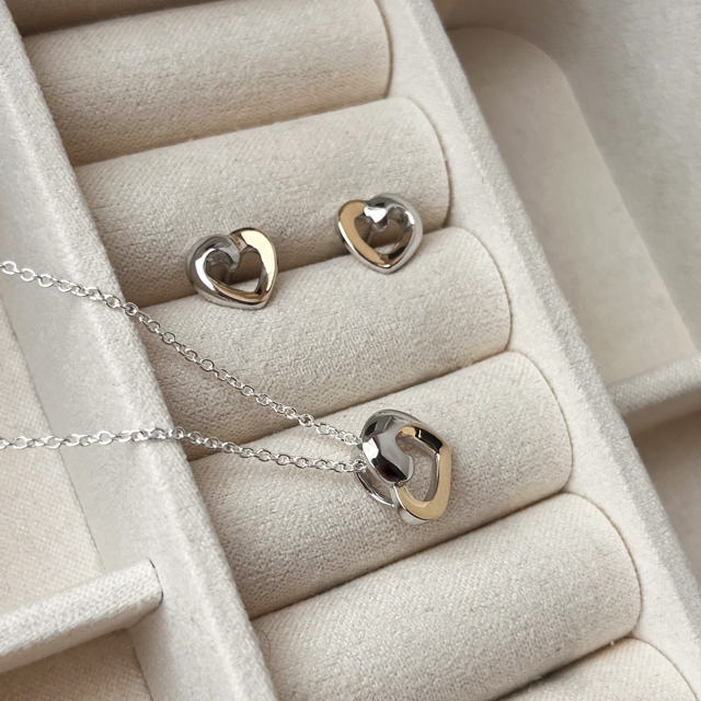 Pendant heart 925/8K