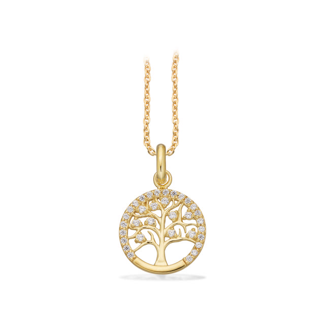 Pendant zir. 925 goldplated