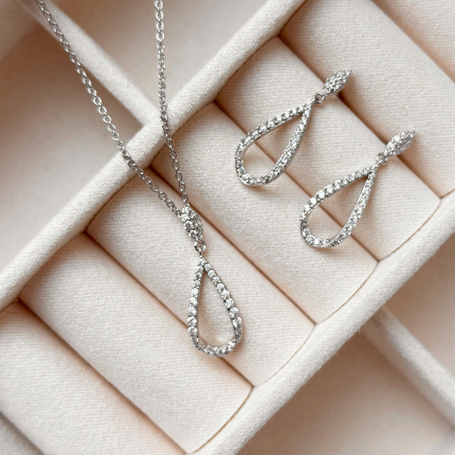 Pendant zir. 925 platinium