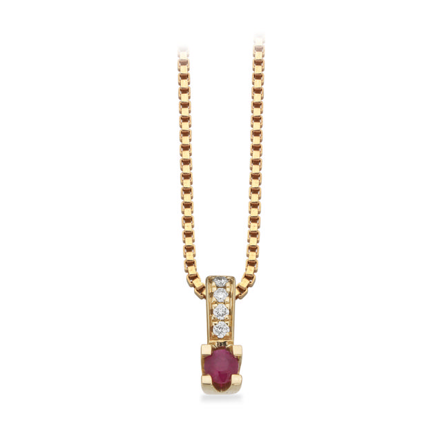 *Kleopatra Queen vedh rubin+0,02 H-W/SI 14 kt
