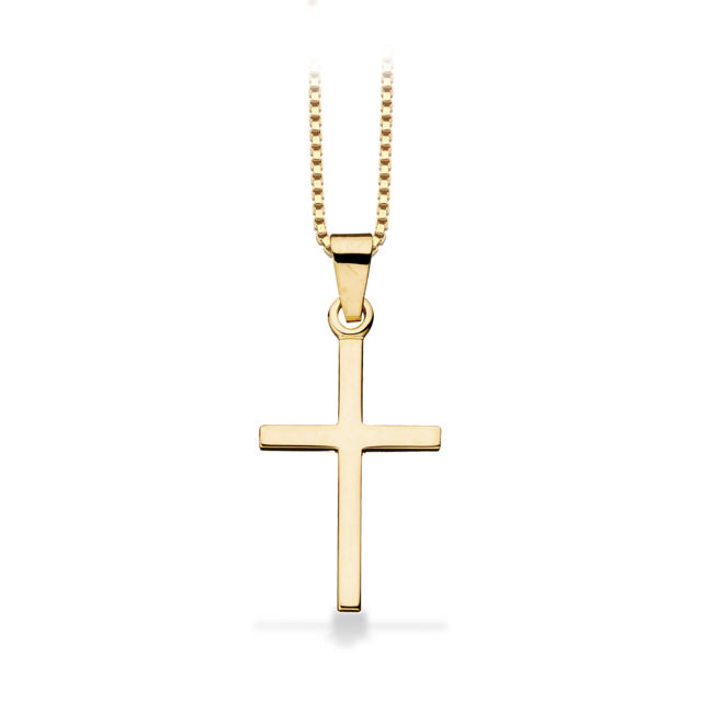 Kors 19 x 13 mm. 8 kt.