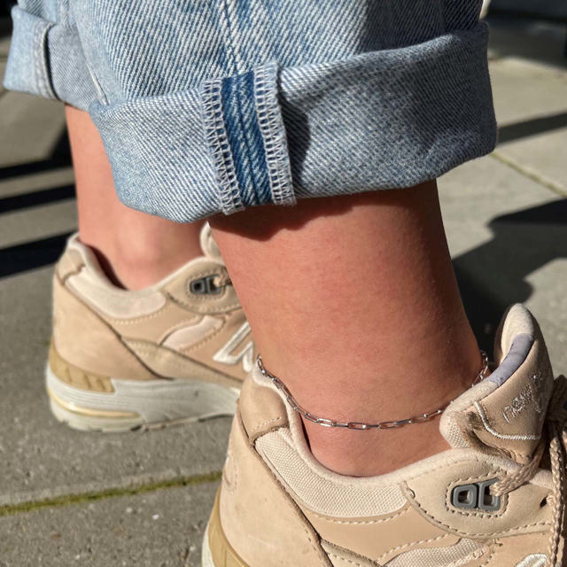 Anklet long links 925 rho.
