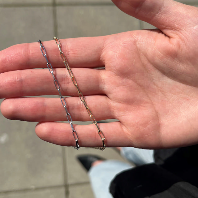 Anklet long links 925 rho.
