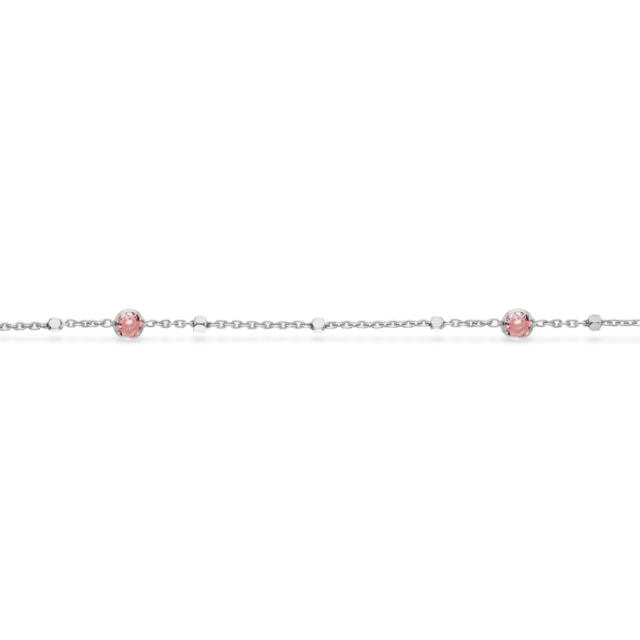 Anklet rose zir. 925 rho.