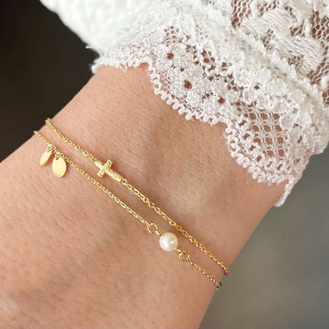 Bracelet fwp. 925 goldplated