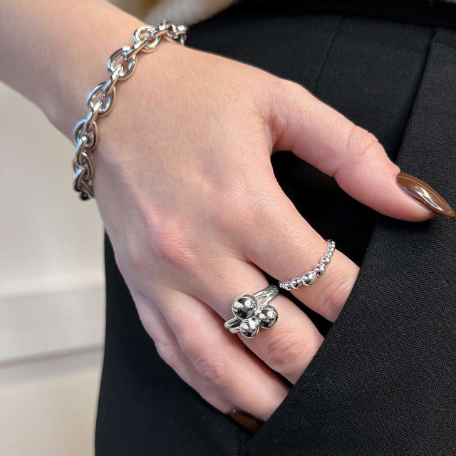 Bracelet chunky links 925 rho.