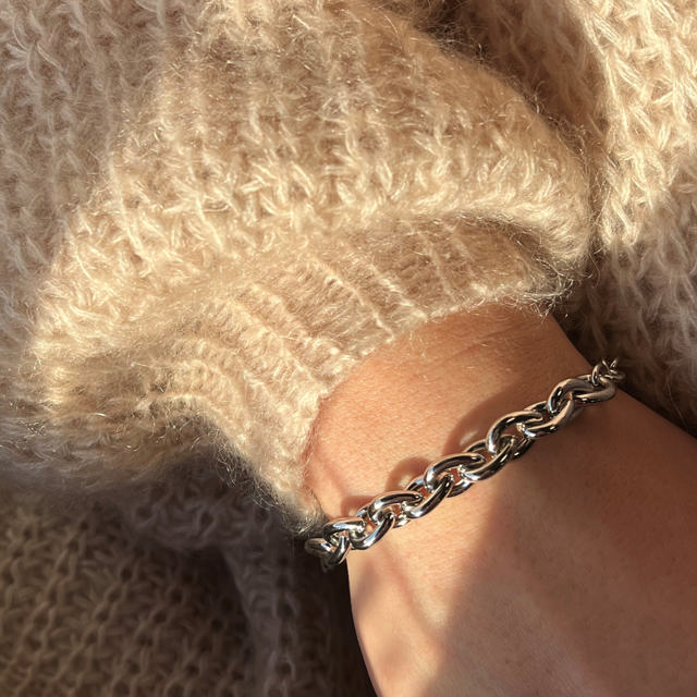 Bracelet chunky links 925 rho.