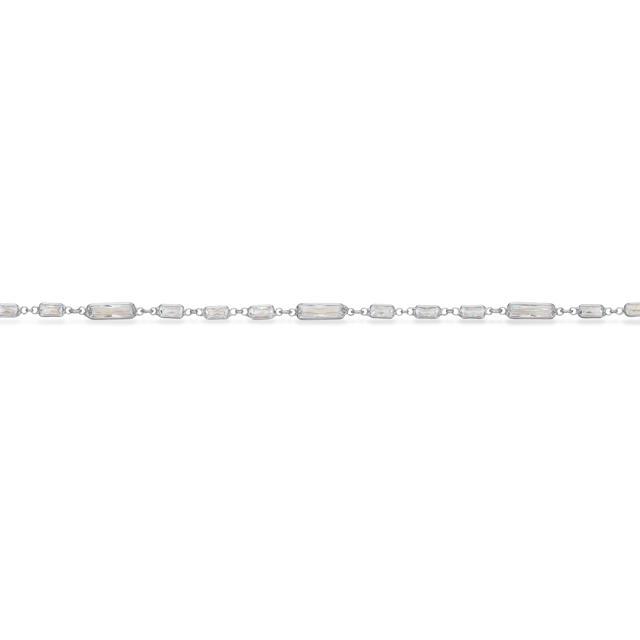 Bracelet zir. 925 rho.