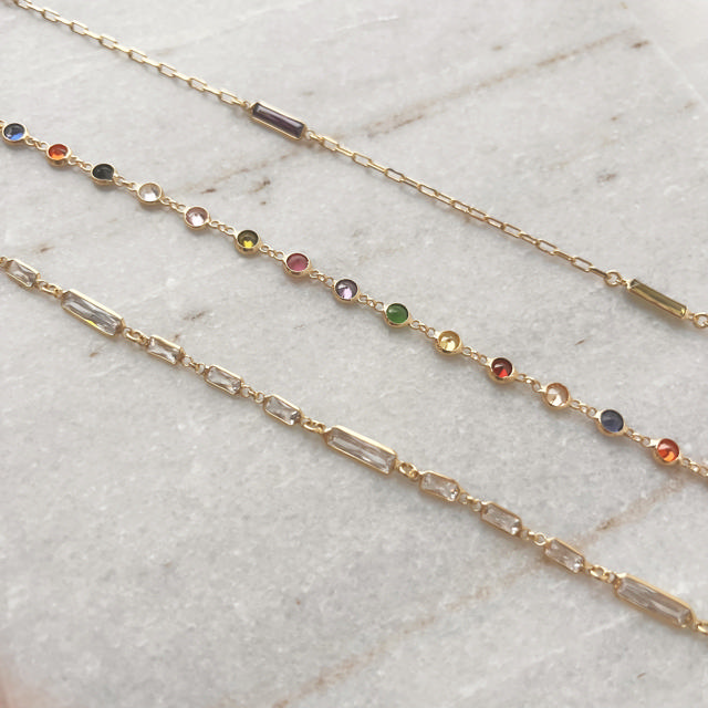Bracelet zir. 925 goldplated