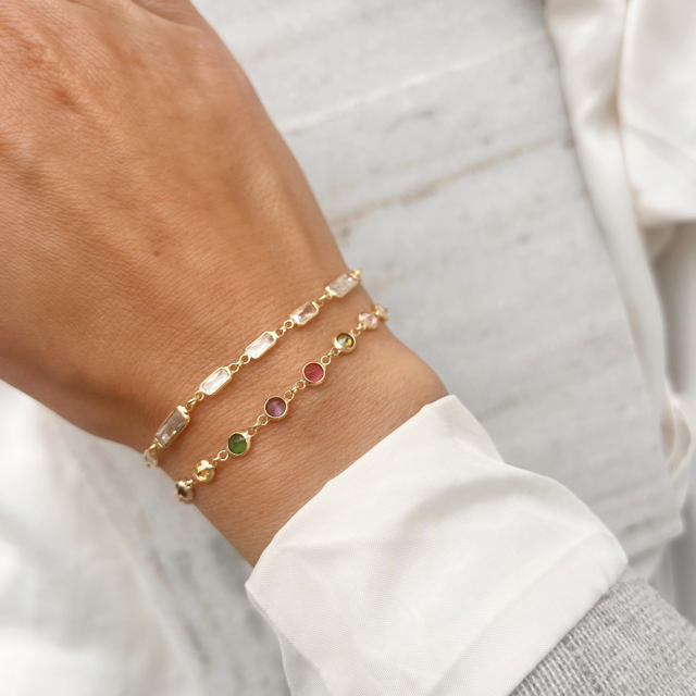 Bracelet zir. 925 goldplated