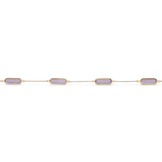 SoHo armbånd lavendel cubic zir. sølv fg. 17+2 cm