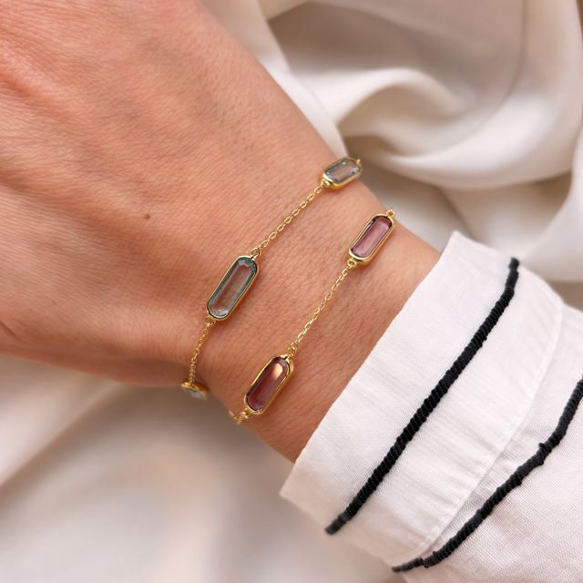 SoHo armbånd lavendel cubic zir. sølv fg. 17+2 cm