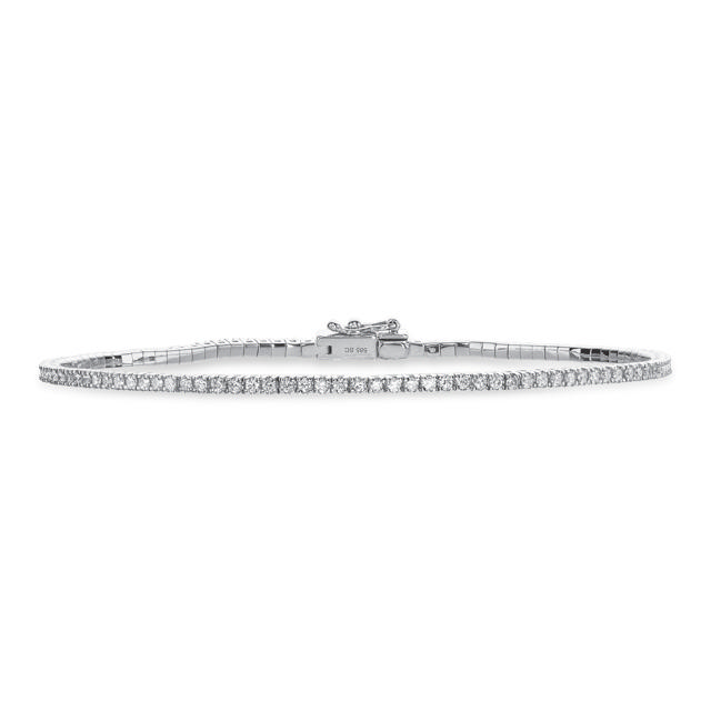 *Dazzling Tennis-armbånd 0,95 H-W/SI 14 kt.