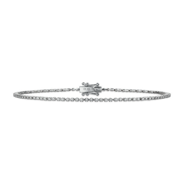 Tennis bracelet 0,32 H-W/SI 585 white