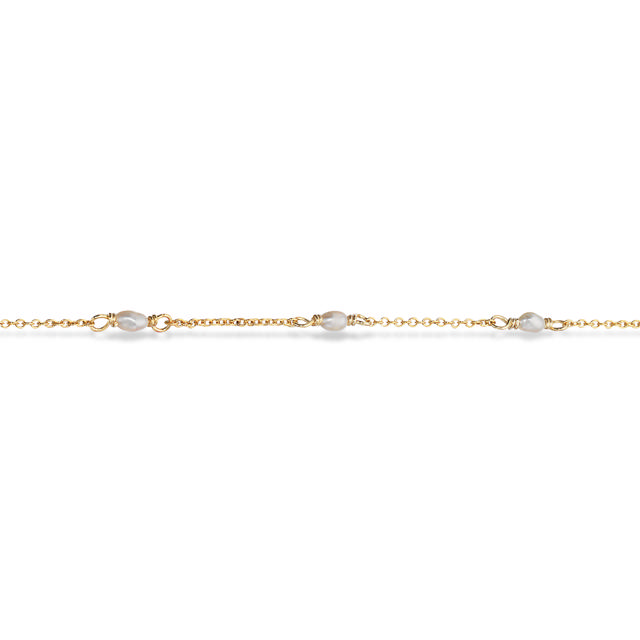 Bracelet white pearl 925 goldplated