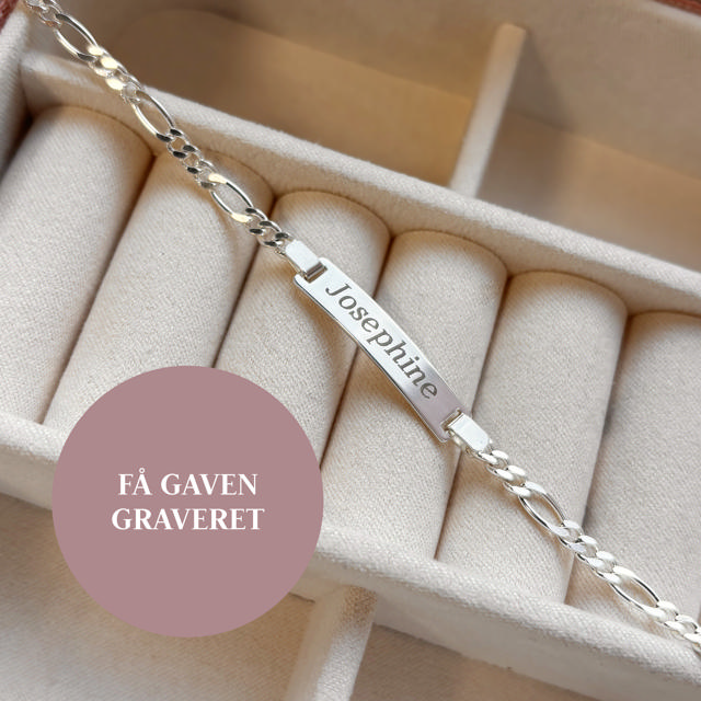 Childrens bracelet figaro w/ plate 925