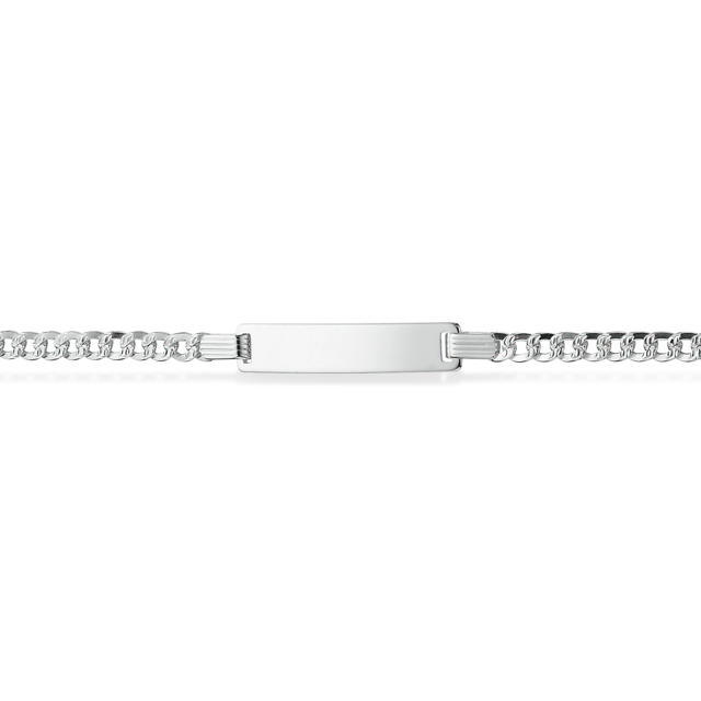 Childrens bracelet curb w/plate 16 cm 925