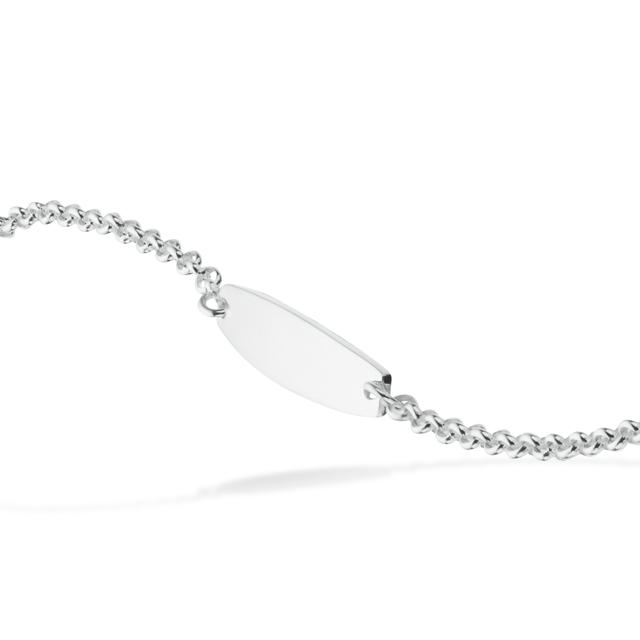 Childrens bracelet w/ plate 925 14+2cm
