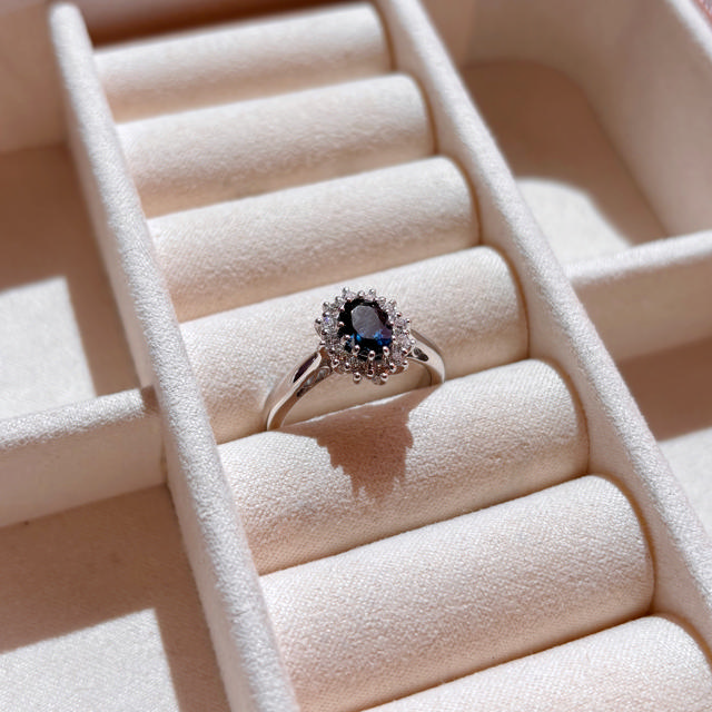 Ring 0,26 H-W/SI sapphire 585 white