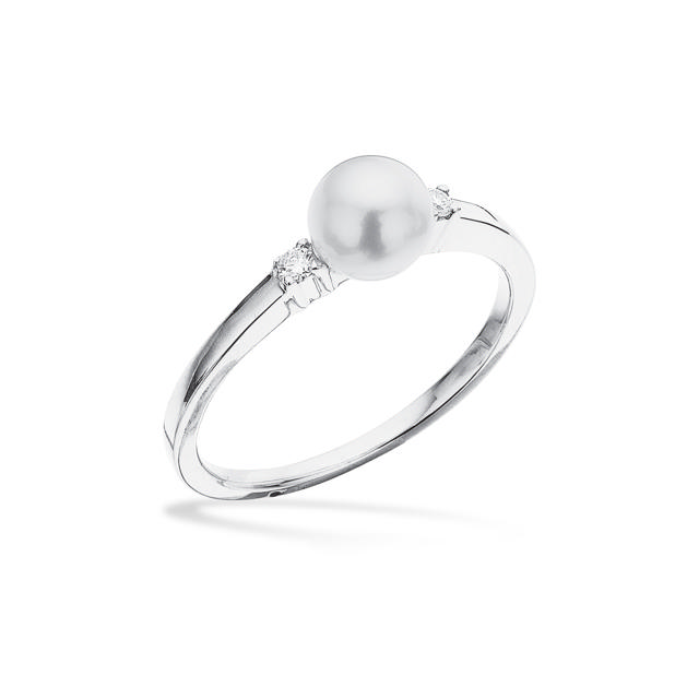 Ring fwp. 0,04 H-W/SI 585 whitegold