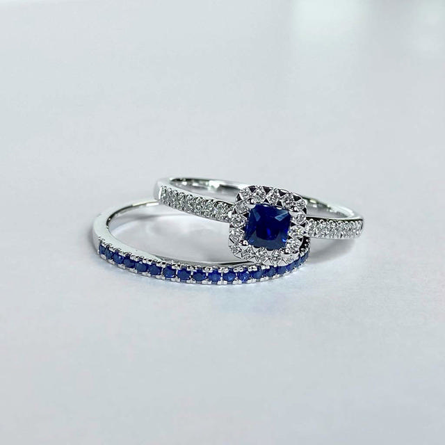 Ring 0,14 H-W/SI sapphire 585 white