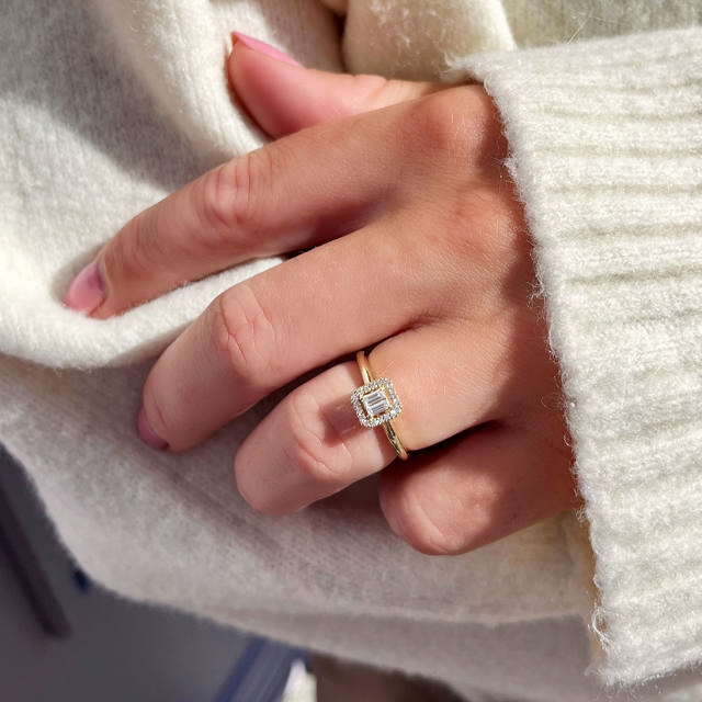 Ring 0,21 H-W/SI 585 yell.