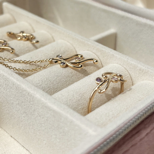 Ring pink/purple zir. 333 yell.
