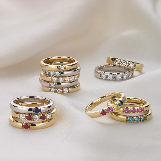 Grace Ring 14 kt. hv. 5x0,07 mix