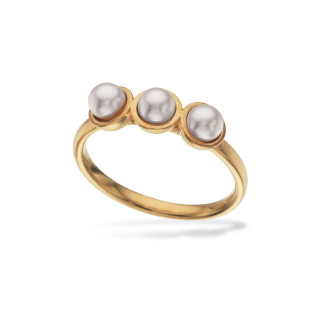 Ring pearl 925 goldplated